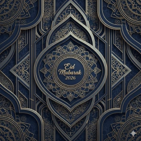 High‑Resolution Eid Mubarak 2026 Wallpaper Style Image