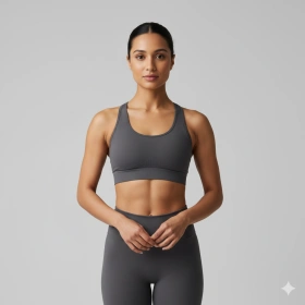 Minimalist Body Portrait Showing Natural Abs