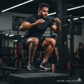 12. Gym Workout Action Shot with Realistic Details