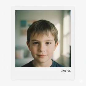 Square Frame Polaroid Prompt for Younger Self Portrait
