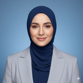 15. Professional Muslim Woman Headshot with Calm Mood