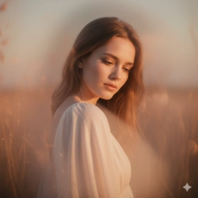 Soft Glow Modern Girl Aesthetic Portrait