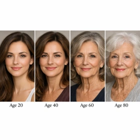 Female Beauty Aging Prompt with Graceful Features