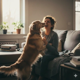 Pet and Owner Portrait for Social Media