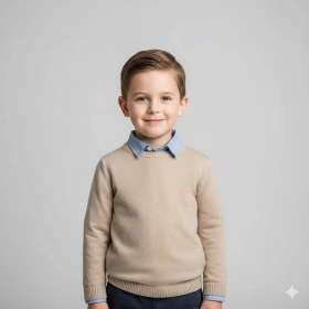 Studio‑Style Boy Kid Birthday Portrait with Clean Background
