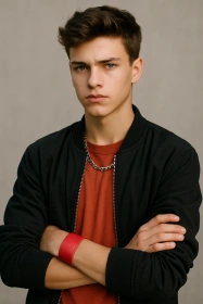 Confident Teen Boy Attitude Portrait Prompt
