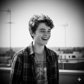 Modern Instagram‑Style Black and White Boy Photo