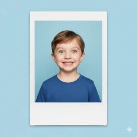 Minimal Background Polaroid Prompt for Younger Self
