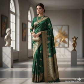 Elegant Indian Saree Look for AI Portraits
