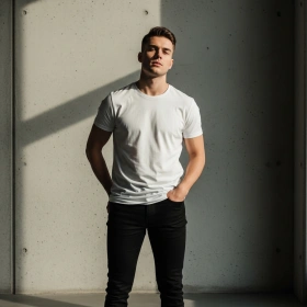Modern Boy Attitude AI Image with Minimal Style