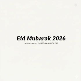 Minimalist Eid Mubarak 2026 Background for Social Media