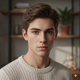 21. Realistic Stylish Boy AI Portrait with Fine Details