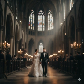 15. Cinematic Wedding Couple Photo with Depth of Field