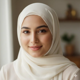 Elegant Hijab Girl Close‑Up Portrait for Social Media