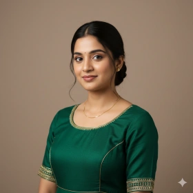19. Simple and Classy Girl in Lehenga Headshot