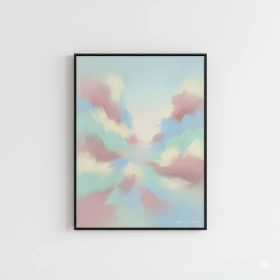 Soft Pastel Abstract Art with Dreamy Feel