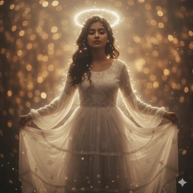 Soft Glow Indian Girl Portrait Aesthetic