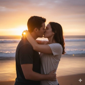 Tasteful AI‑Generated Romantic Kiss Prompt for Adults