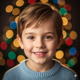 High‑Detail Boy Kid Birthday Portrait with Soft Focus