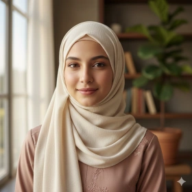 Stylish Muslim Girl DP in Hijab with Soft Natural Lighting