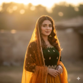 Elegant Pakistani Girl Photo with Warm Skin Tones