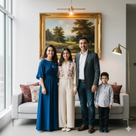 18. Family Photo Prompt with Traditional and Modern Mix