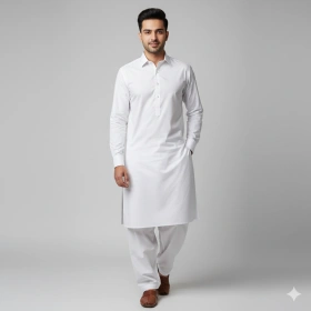 2. Classic Pakistani Outfit Look with Clean Background