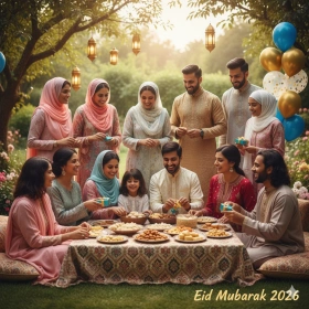 Eid Mubarak 2026 Family Celebration Image Aesthetic