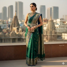 Modern Saree Look with Traditional Touch