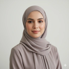 6. Elegant Muslim Woman Photo with Simple Makeup and Natural Look