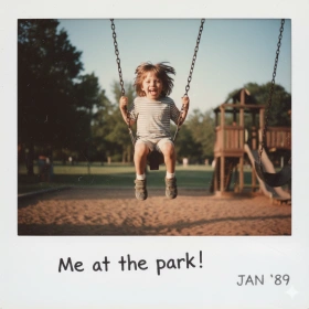 Handwritten Caption Style Polaroid Prompt for Younger Self