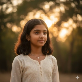 Indian Girl Portrait with Soft Natural Lighting