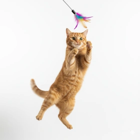 3. Playful Cat Image with Bright and Clean Background