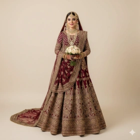 14. Elegant Pakistani Bride with Minimal Background