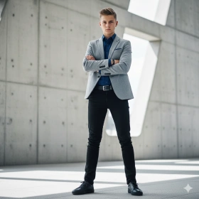13. Confident Pose Stylish Boy Portrait for DP