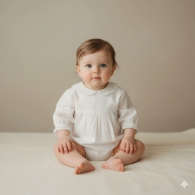 Classic Baby Girl Photo with Timeless Look