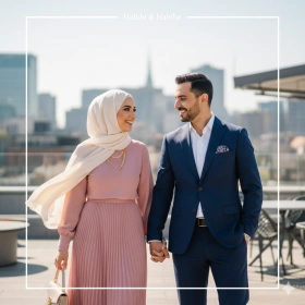 Elegant Muslim Couple Image for Social Media