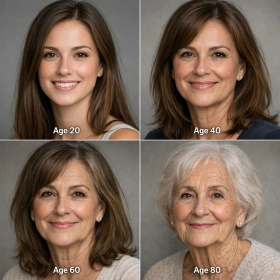 Future Age Prediction Style AI Portrait Prompt