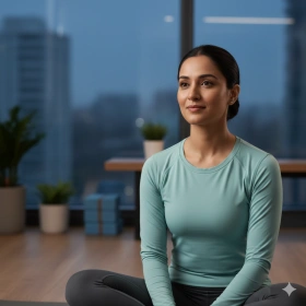 10. Healthy Gym Lifestyle Portrait with Soft Shadows