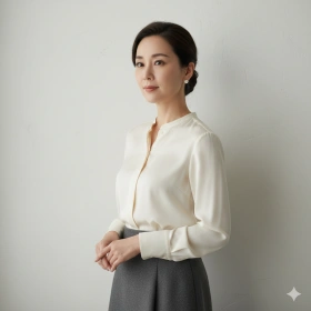 13. Elegant Woman Portrait with Simple Background