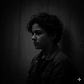 Dark‑Tone Black and White Boy Aesthetic Image