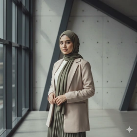 Modern Aesthetic Muslim Girl DP for FB