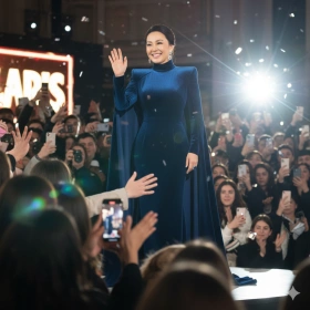 15. Event‑Style Photo with Celebrity Crowd Background