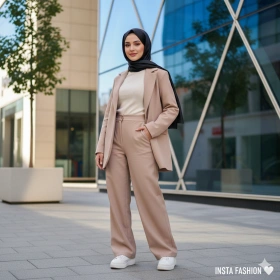 Modern Hijab Girl Instagram Photo with Clean Aesthetic