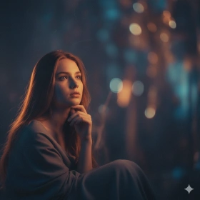 Creative Modern Girl Photo with Soft Artistic Lighting