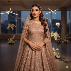 17. Modern Pakistani Bridal Look with Traditional Touch