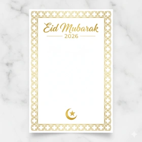 Elegant Eid Mubarak 2026 Design for Digital Cards