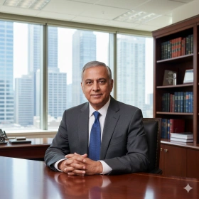 Classic Office‑Style Coat Suit Portrait