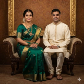 5. Traditional Family Portrait with Cultural Clothing