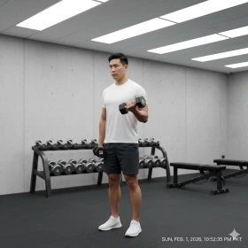 18. Simple and Clean Gym Aesthetic AI Prompt